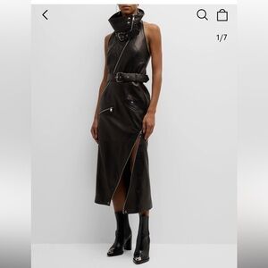 Alexander McQueen Leather Dress, Size 46